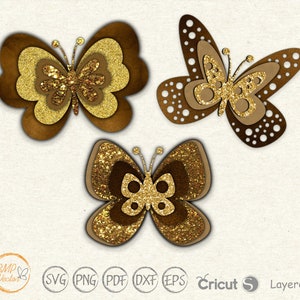 3D Butterfly svg Cutting File Template, Paper Butterfly svg, Butterfly wall decor and cake topper svg, 3D Layered Butterfly svg