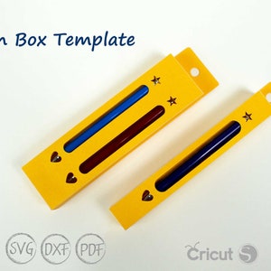 Caixa de caneta SVG, modelo de caixa de caneta, arquivo de corte de caixa de caneta personalizável, caixa de caneta personalizada, caixa de embalagem, caixa svg