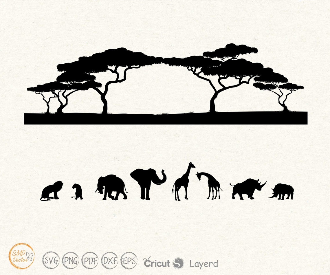 Safari svg Jungle svg Safari Animals svg Forest svg | Etsy