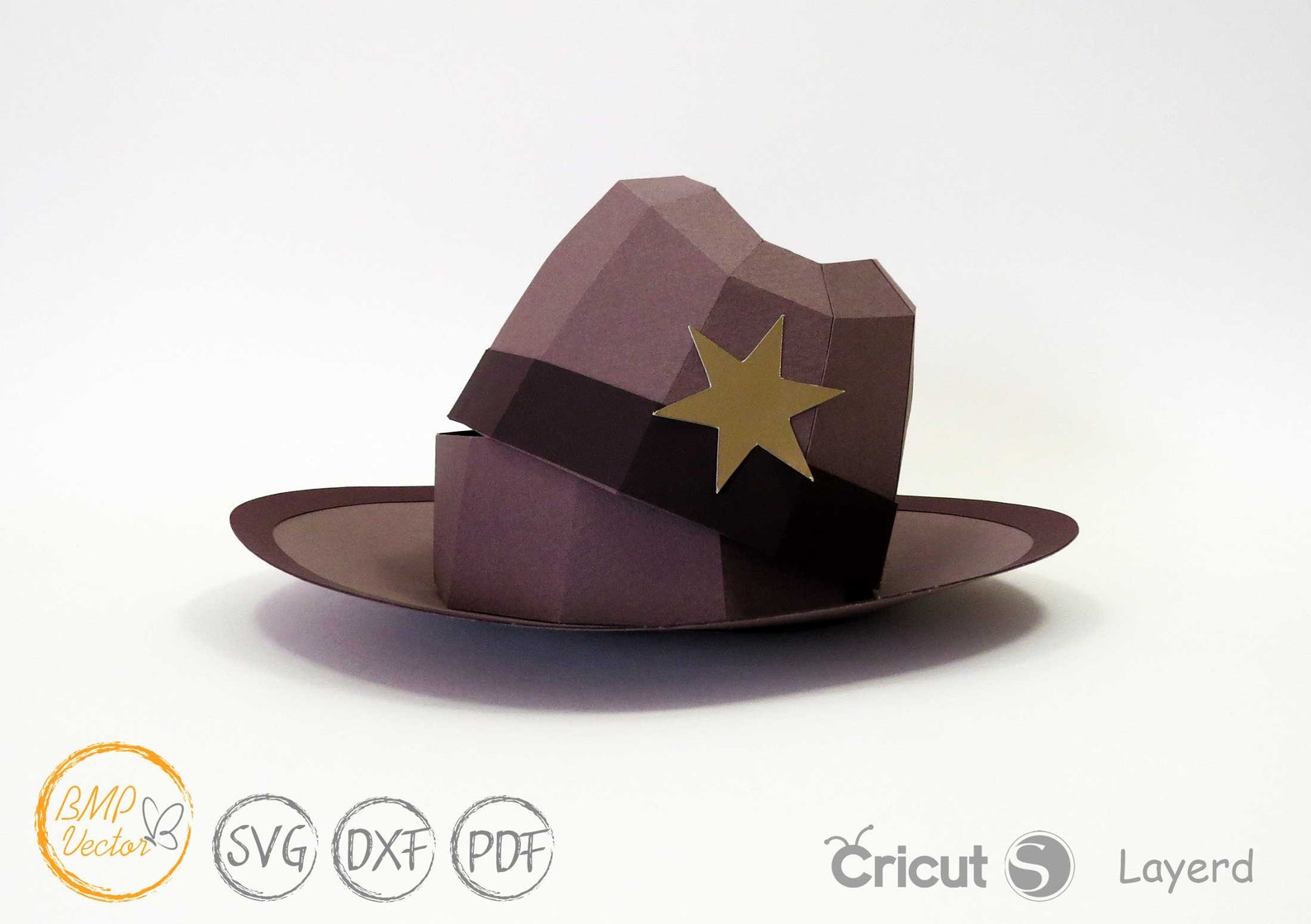 Cowboy Hat Box Svg Template Die Cut Template for Cricut Etsy