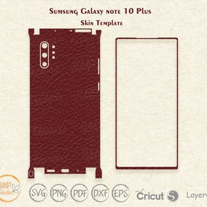 Samsung Galaxy Note 10 Plus Skin Template: SVG, DXF, PDF, Cricut Files