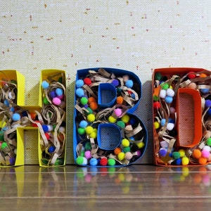 3D Alfabet Letters Box A-Z, 0-9 Die cut sjabloon 3D letters voor Cricut Silhouette Cameo Lasersnijmachine