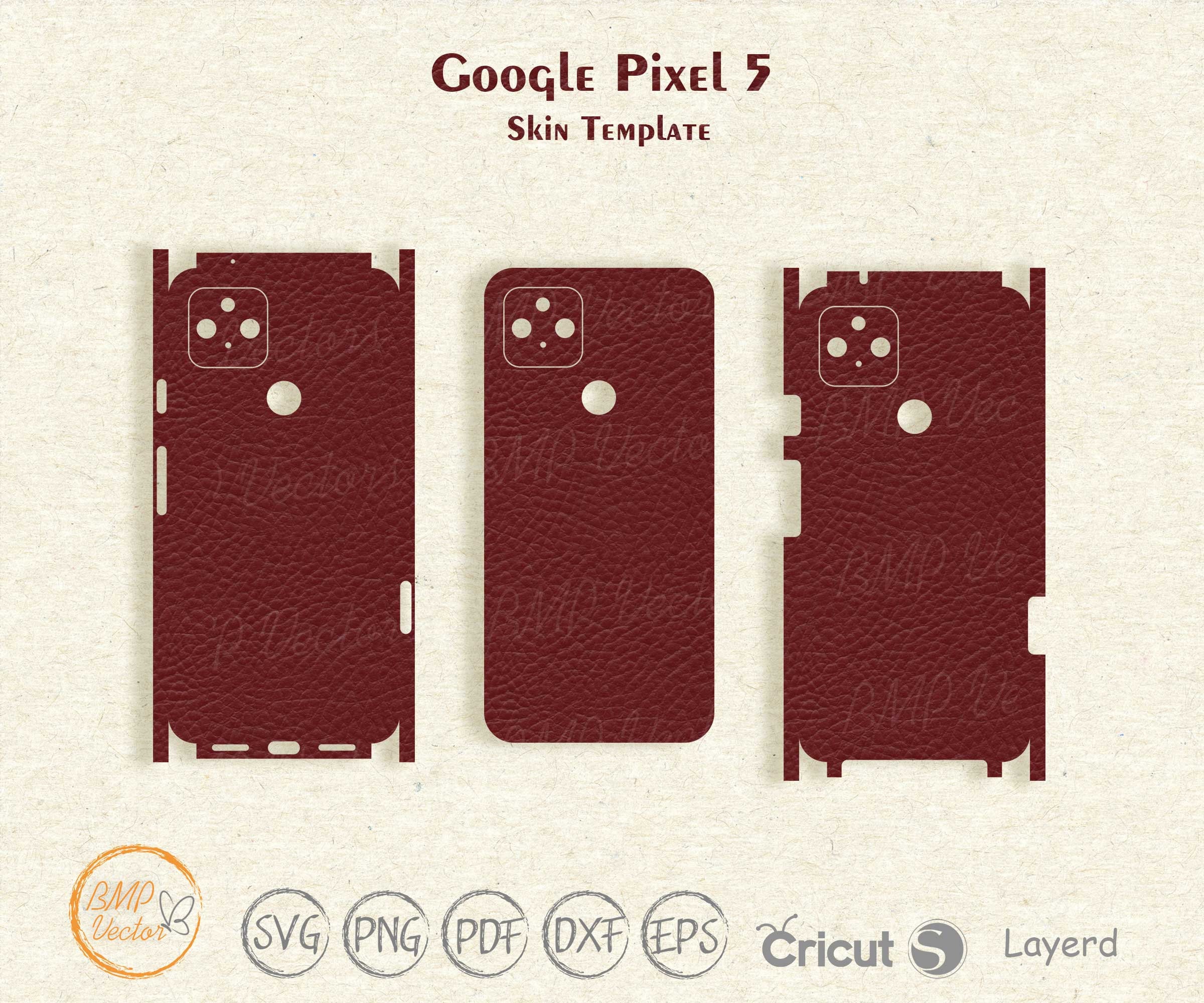 Modèle d'habillage pour Google Pixel 5 : habillage complet DXF SVG (téléchargement numérique)