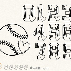 Baseball Heart svg png, Baseball Number Heart svg png, Stitches svg png téléchargement numérique, Softball svg Stitches svg, Grunge Baseball svg
