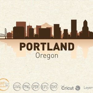 Portland Svg, Portland Oregon Skyline Svg, Portland Oregon Svg, City ...