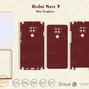 Redmi Note 9 Skin Template: SVG Vector Cut File (Digital Download)