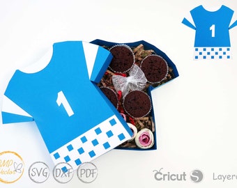 Sports Jersey Gift Box Template SVG: Cricut, Football Uniform (Digital Download)
