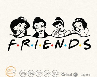 Princess Friends SVG: Vector Cut Files (Digital Download)