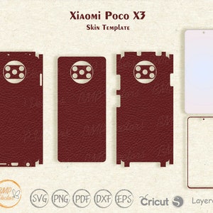 Xiaomi Poco X3 skin cut template vector, Xiaomi skin svg cut file, Phone skins, Silhouette, Vinyl File, printable, cricut image 1