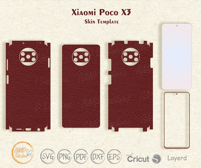 Xiaomi Poco X3 skin cut template vector, Xiaomi skin svg cut file, Phone skins, Silhouette, Vinyl File, printable, cricut image 1