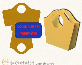 Paper Bag Template: Gift Bag SVG, PDF Cut File (Digital Download)