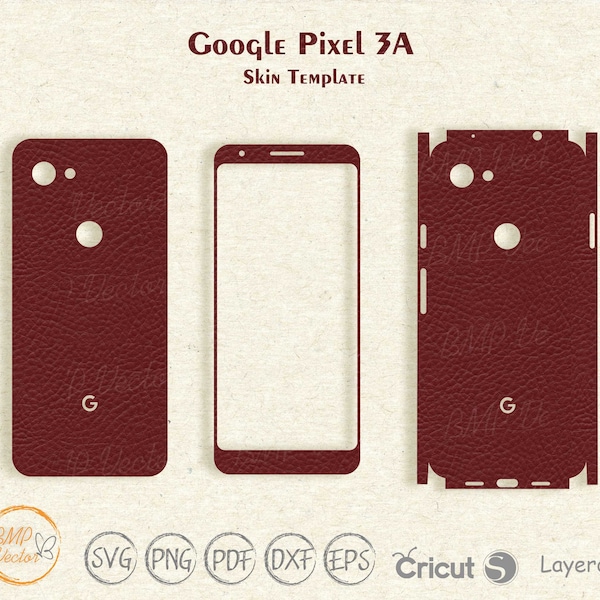 Google Pixel 3A skin svg cut template vector, Google Pixel 3A skin svg cut file, Phone skins, Silhouette, Vinyl File, printable, Cricut