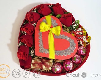 Valentine Heart Box Template: Romantic Gift Box SVG, Cricut (Digital Download)
