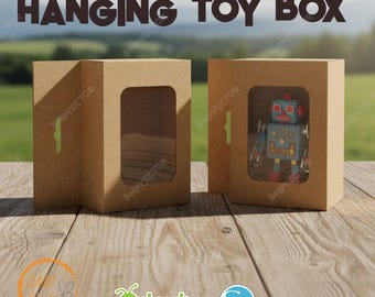 Hanging Toy Box SVG Template for Cricut and Silhouette (PDF, DXF)