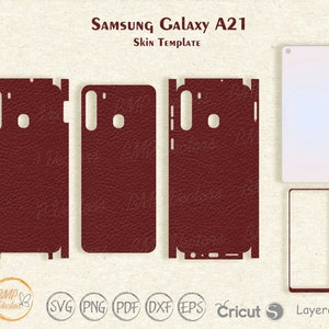 Samsung Galaxy A21 skin cut template vector, Samsung skin svg cut file, Phone skins, Silhouette, Vinyl File, printable, cricut