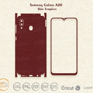 Samsung Galaxy A20 skin cut template vector, Samsung skin svg cut file, Phone skins, Silhouette, Vinyl File, printable, Cricut