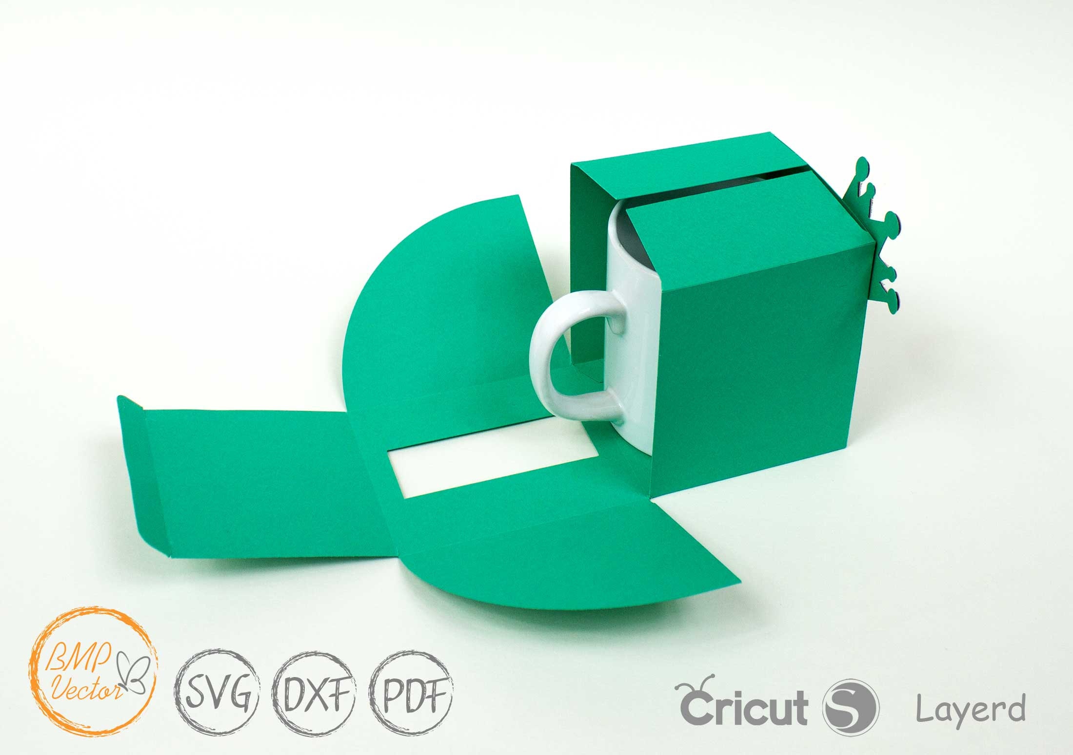 12OZ MUG BOX SVG Mug Holder Svg Mug Gift Box Template Cup Etsy