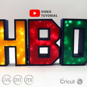 3D leichte Alphabet Buchstaben A-Z und 0-9 svg geschnitten Dateien, 3D A-Z Alphabet Shaker Buchstaben SVG Vorlage, Cricut, Silhouette, 3D Alphabet svg