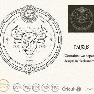 Taurus Zodiac svg, Taurus Astronomy svg, Constellation Signs, Astrology, Apr May Sign, Zodiac Signs svg, Horoscope svg