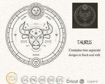 Taurus Zodiac svg, Taurus Astronomy svg, Constellation Signs, Astrology, Apr May Sign, Zodiac Signs svg, Horoscope svg