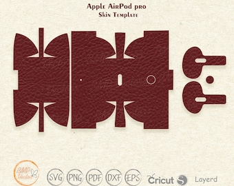 Apple Airpod Pro Skin Cover svg cut template vector, Airpods pro skin cut file, Silhouette, Vector, Vinyl File, Cricut, Template