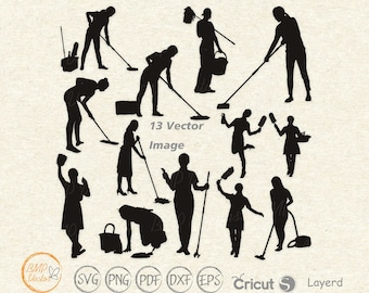Cleaning Service SVG Bundle: Vector Images for Cricut, Silhouette (Digital Download)
