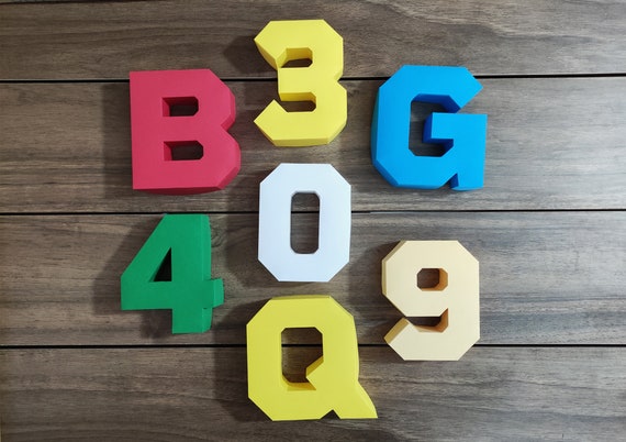 3D Alphabet Box SVG Template: A-Z, 0-9 (Digital Download)