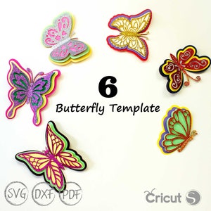 3D Butterfly svg bundle, Paper Butterfly SVG, Butterfly wall décor, 3D Butterfly Cutting File Template, Butterfly template, party décor