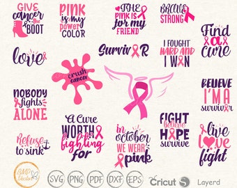 Awareness Ribbons Bundle: Cancer Ribbon SVG Clipart (Digital Download)