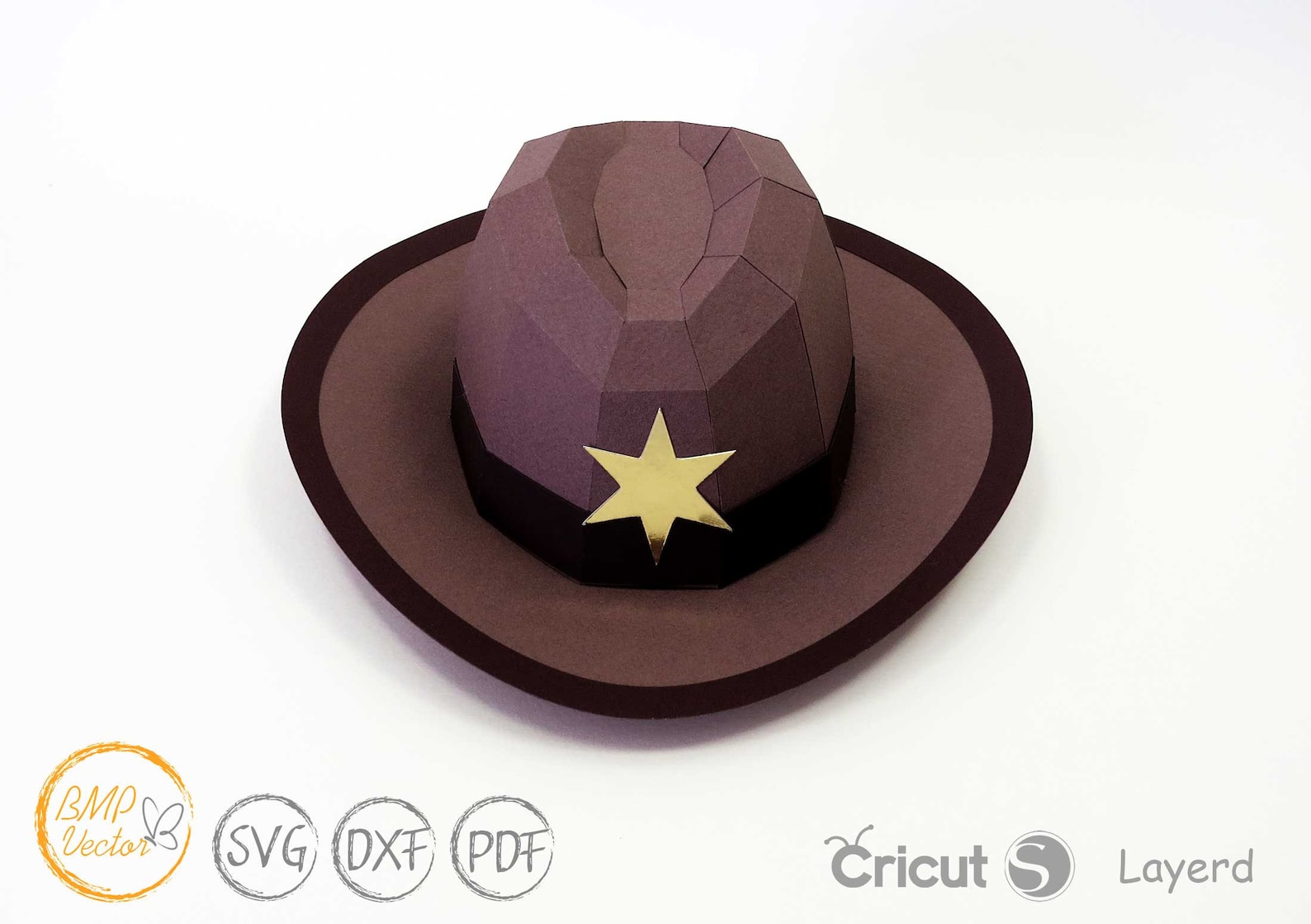 Cowboy Hat Box Svg Template Die Cut Template for Cricut Etsy