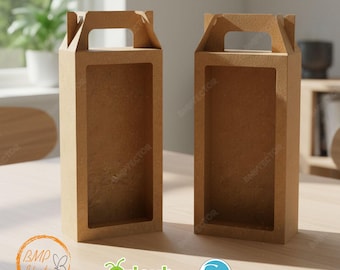 Food Box with Handle Dieline SVG for Cricut, Silhouette (Digital Download)