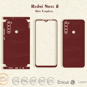 Redmi Note 8 Skin Template: SVG Vector Cut File (Digital Download)