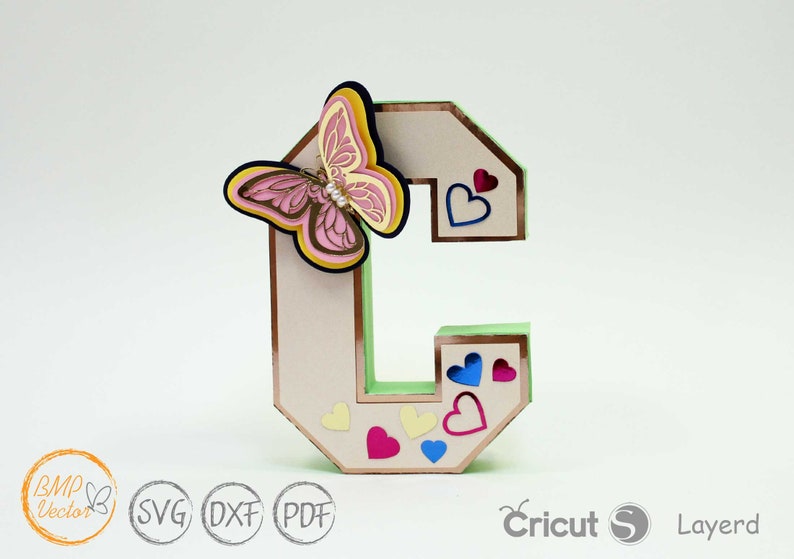 3D Alphabet Letters A-Z 0-9 Die cut template SVG,3D letters for Cricut, Silhouette Cameo, Laser cutting machine image 6