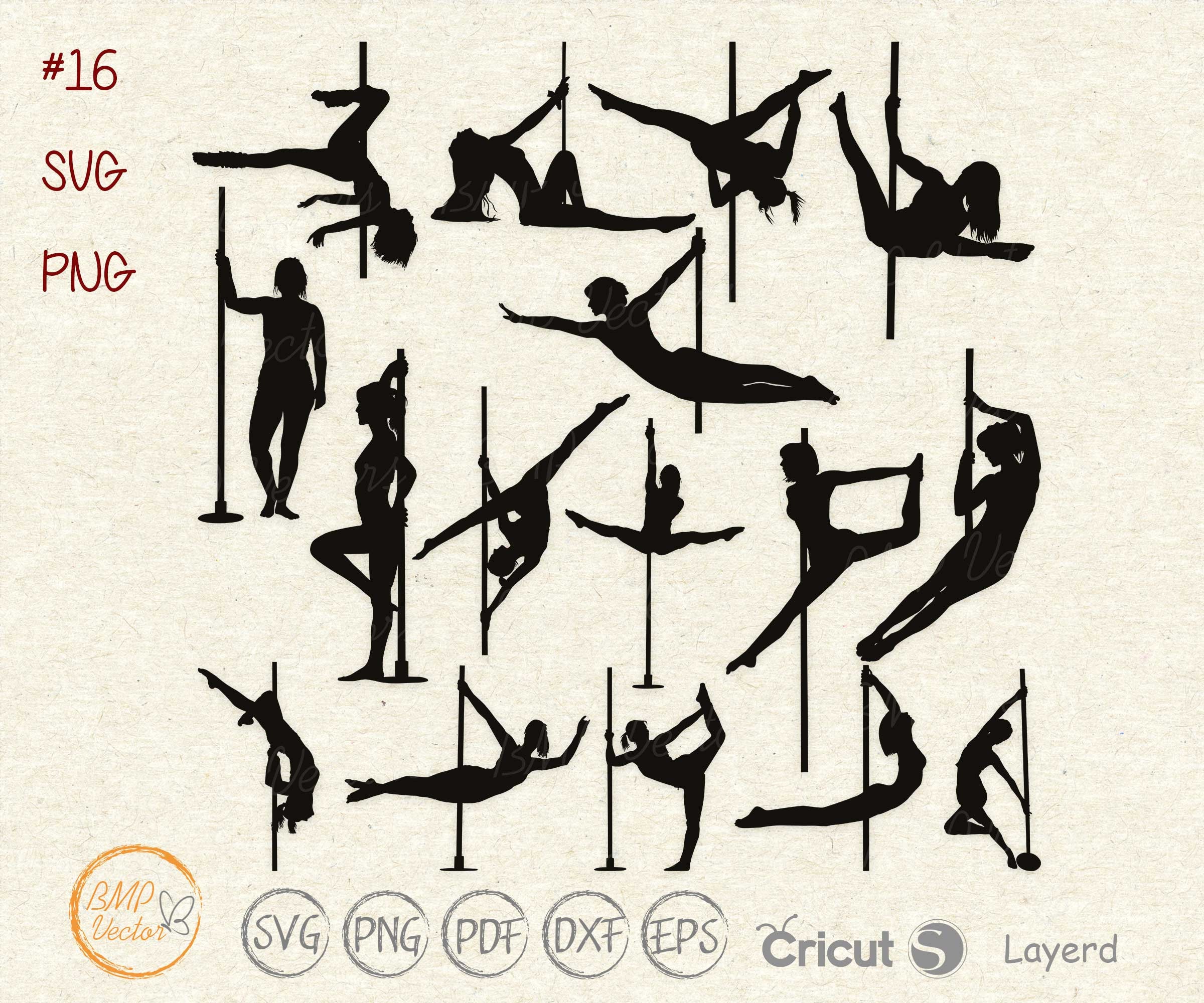 Pole Dancer Svg Pole Dancing Svg Vektor 16 Bild für Cricut Etsy