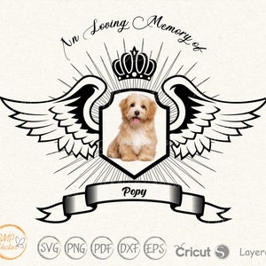 Angel Wings In Loving Memory fichiers svg pour Cricut | Créez votre propre mémoire d'amour/modifiable/personnaliser/fichier numérique commémoratif