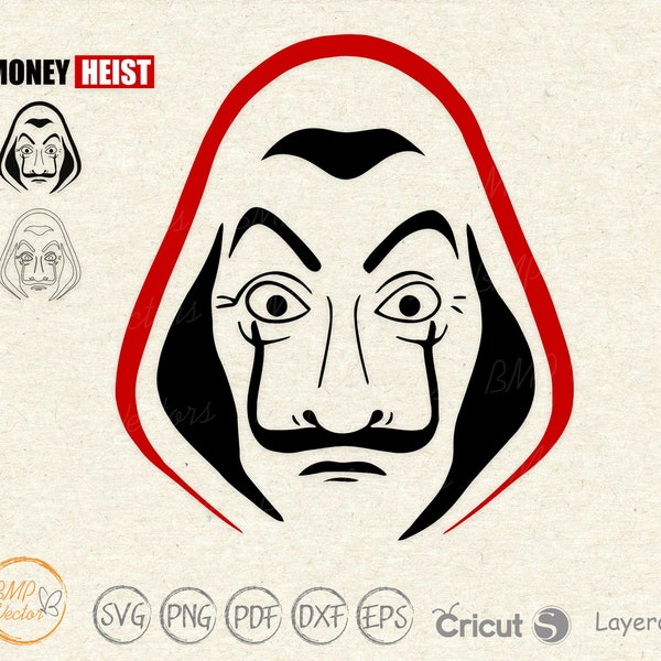 Money Heist svg, Salvador Dali svg, Dali poster svg, La casa de papel, Berlin, Denver, Oslo, Tokyo, Money Heist vector for Cricut Silhouette