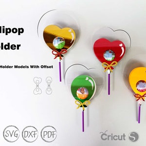 Heart & Balloon Lollipop Holder SVG: Cricut Valentines Gift (Digital Download)