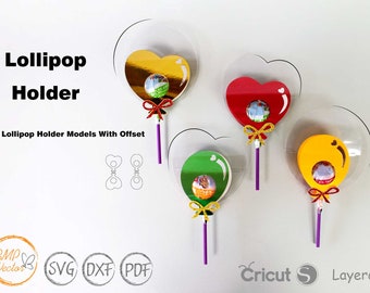 Heart & Balloon Lollipop Holder SVG: Cricut Valentines Gift (Digital Download)