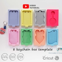 Instant Download Keychain Display Gift Box SVG Cricut Silhouette ...