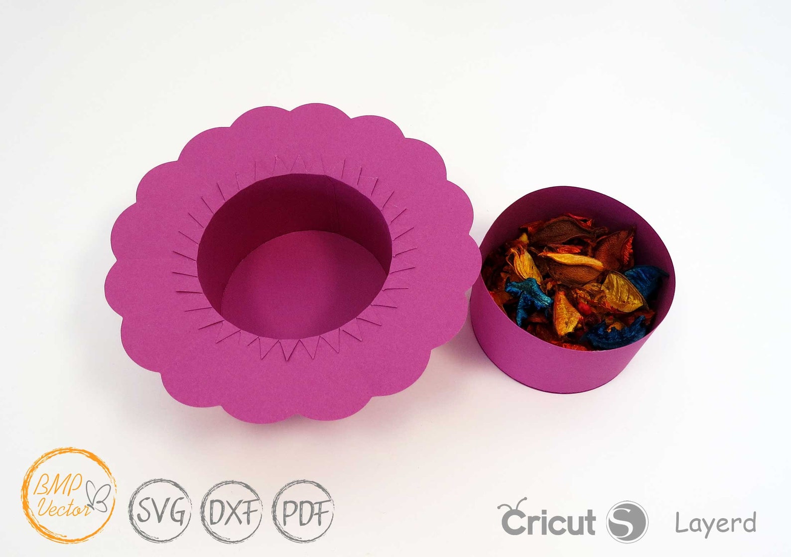 Hat Box SVG, 3D Hat Gift Box, Women Hat Box SVG File for Cricut and