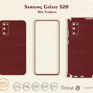 Samsung Galaxy S20 Skin Template: SVG, DXF, PDF, Cricut Files