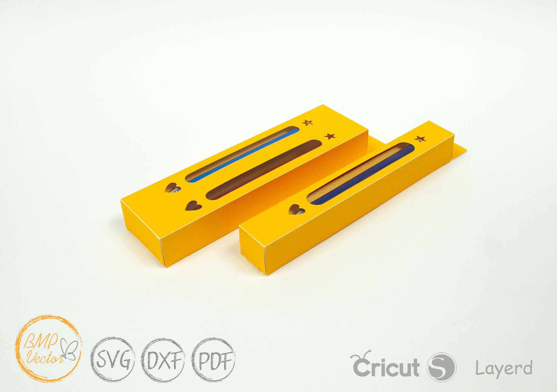 Pen Box SVG, Pen Box Template, Customizable Pen Box Cut File, Custom ...