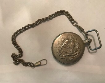silver dollar pocket watch