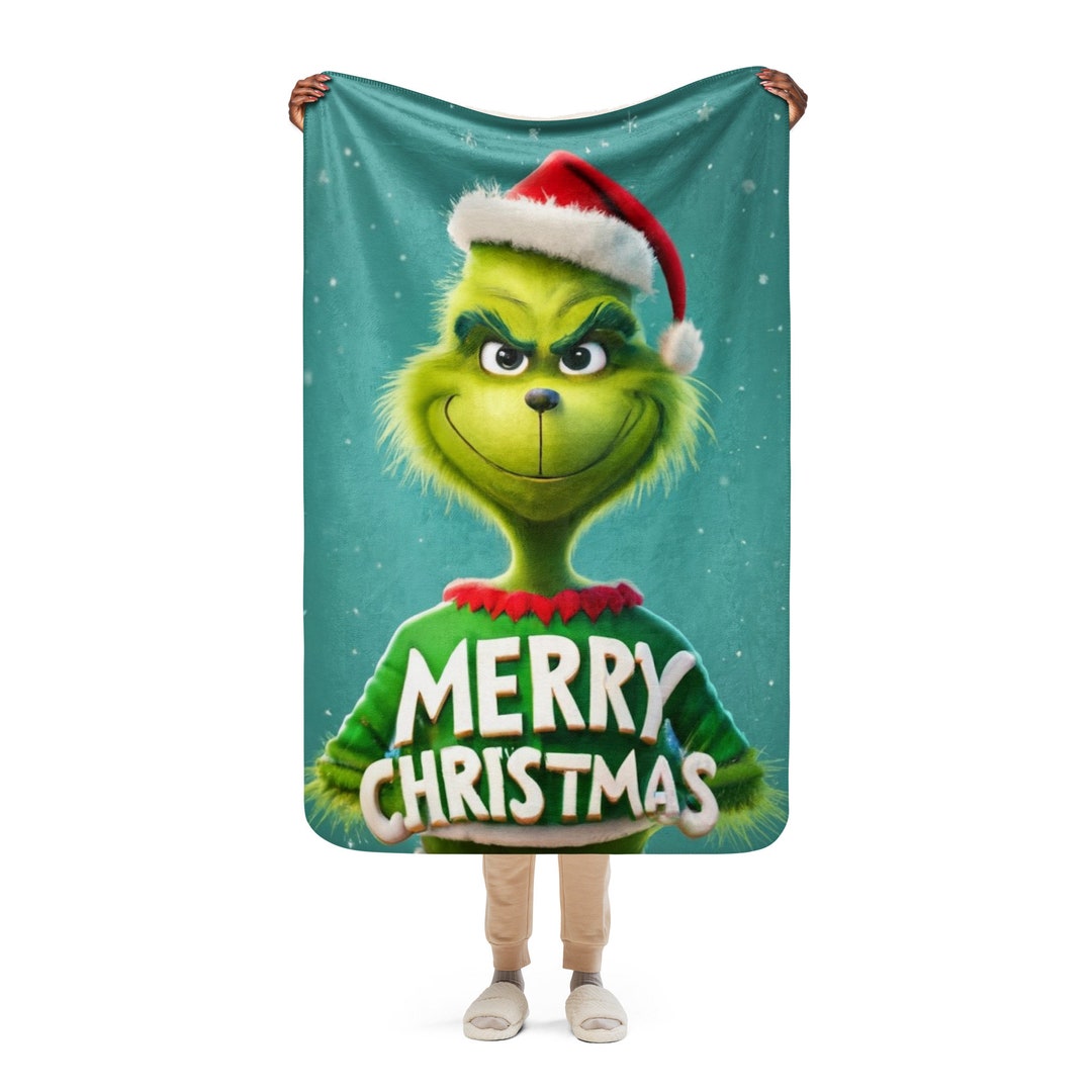 Luxury Soft Dr Seuss's the Grinch Fleece Throw Blanket Etsy