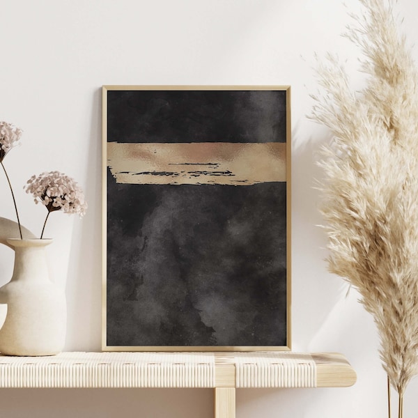 Aquarelle abstraite de la Kaaba, art mural islamique, impression d'affiche de La Mecque, cadeau moderne du Hajj Omra Moubarak, décoration imprimable, ramadan numérique