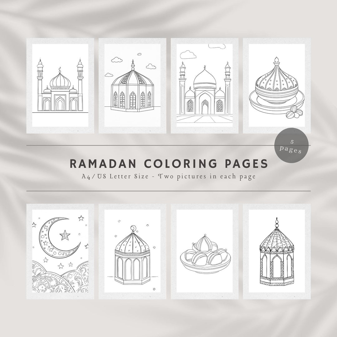Ramadan Coloring Pages, Coloring Printable, Islamic Kids Activity