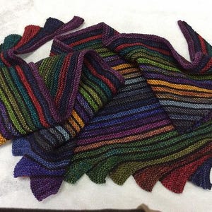 Knitted Scarf Pattern - Ravenscliffe Scarf Wrap Knitting Pattern.  STASH-BUSTER
