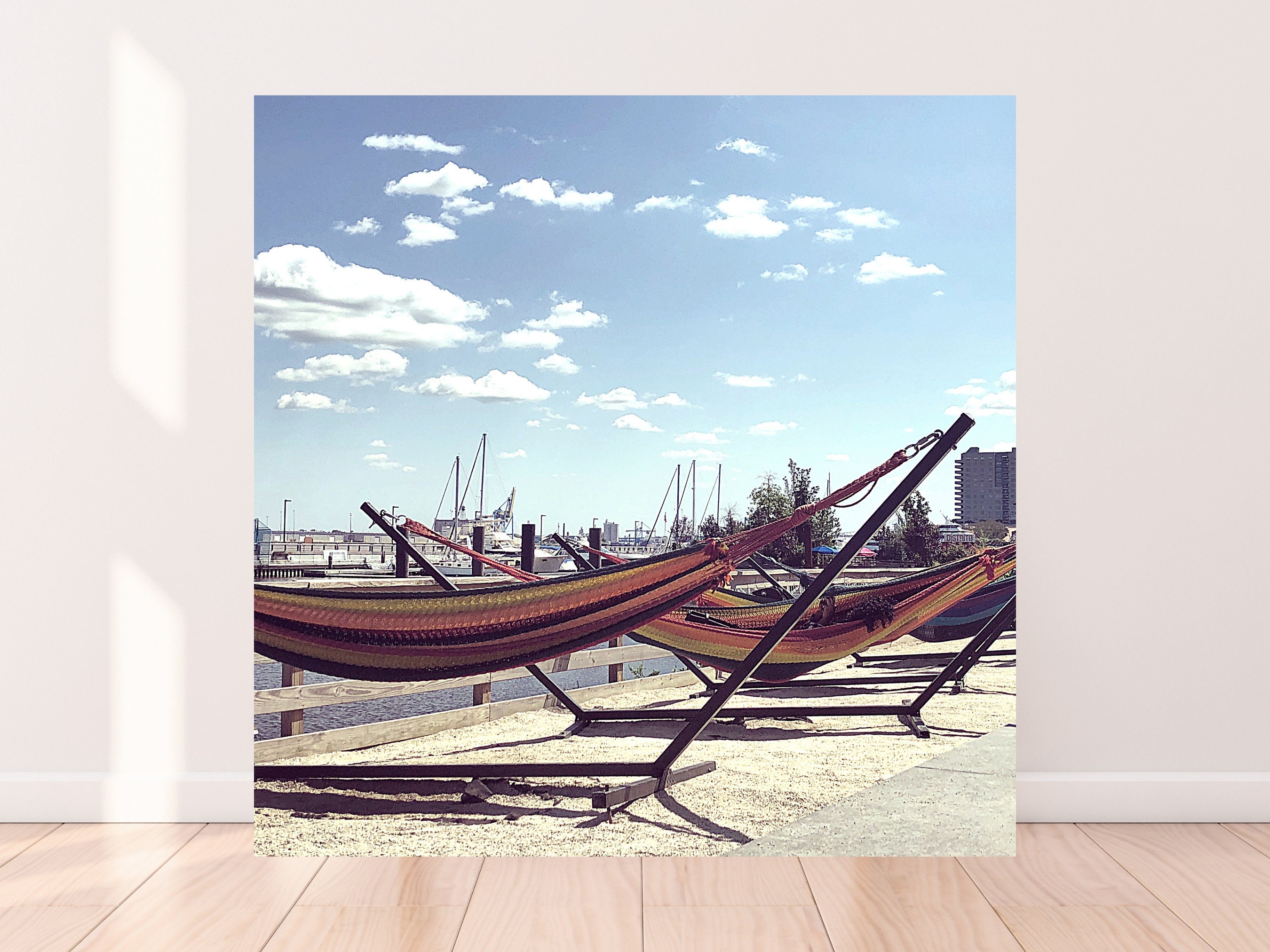 Hammocks Photography Print Philly, Philadelphia, Pennsylvania, Clouds