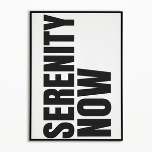 Digitale Datei - Seinfeld - Serenity Now Art Poster - TV, TV-Show, Zitate, Lustig, Fernsehen, George Costanza