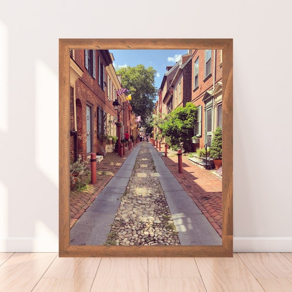 Philly Streets 2 Framed Photography Print - Philadelphia, Pennsylvania, Cobblestone, Street, Elfreth's Alley